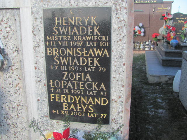 Ludwika Świadek 1882 Woźniki - Grobonet - Wyszukiwarka osób pochowanych